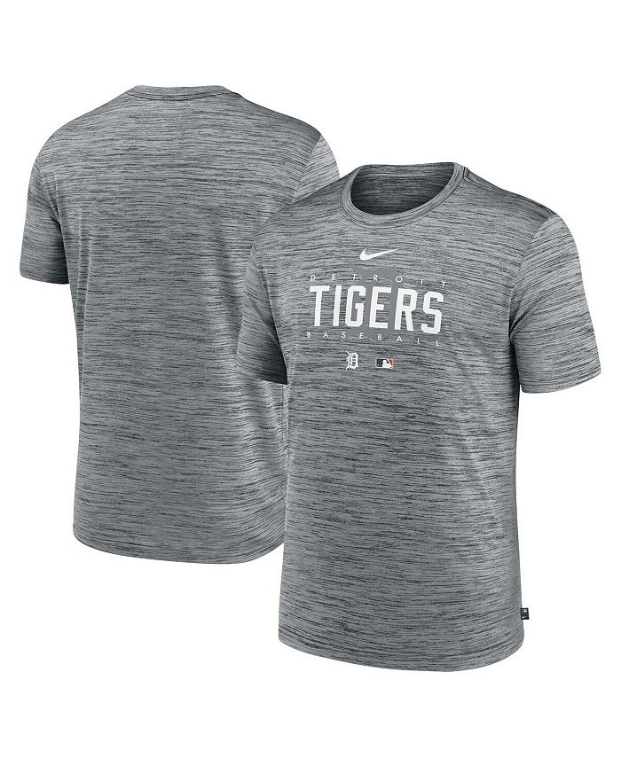 

Мужская футболка серого цвета Хизер Detroit Tigers Authentic Collection Velocity Performance Practice Practice Nike, серый