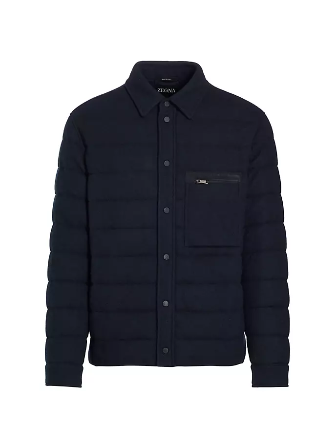 

Кашемировая куртка-пуховик Zegna, темно-синий