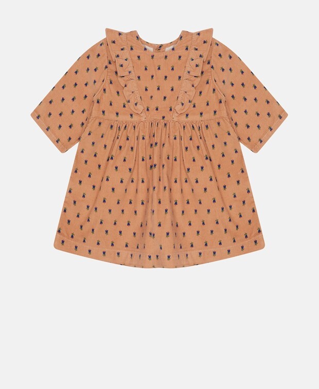 

Вельветовое платье Petit Bateau, персик