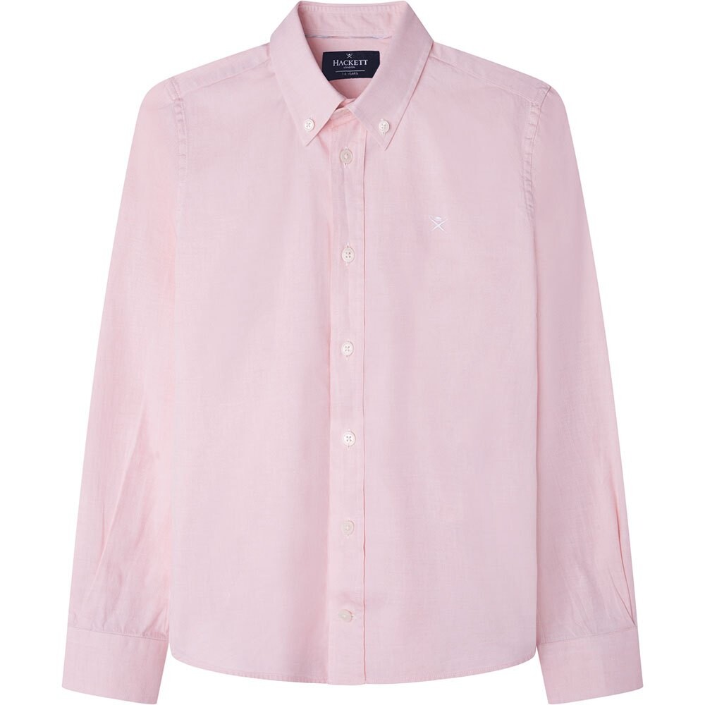 

Рубашка с длинным рукавом Hackett Washed Oxford, розовый