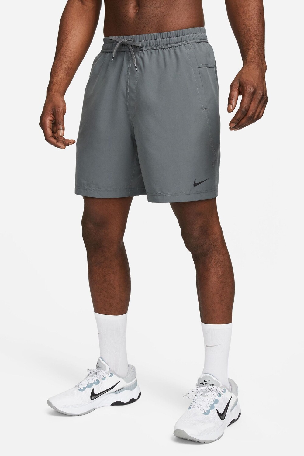 

7-дюймовые тренировочные шорты без подкладки Dri-FIT Nike, серый