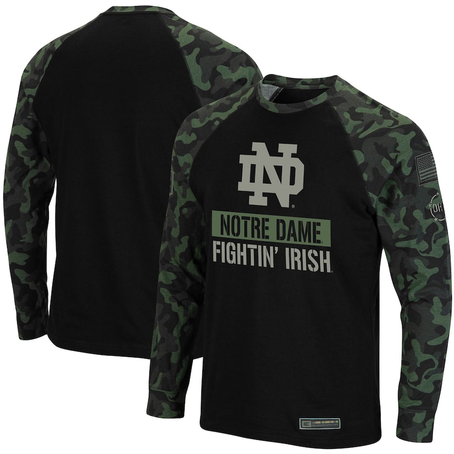 

Футболка с длинным рукавом Colosseum Notre Dame Fighting Irish, черный