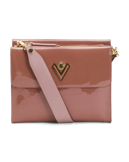 

Сумка из лакированной кожи Made In Italy Valentino Orlandi, цвет Mink
