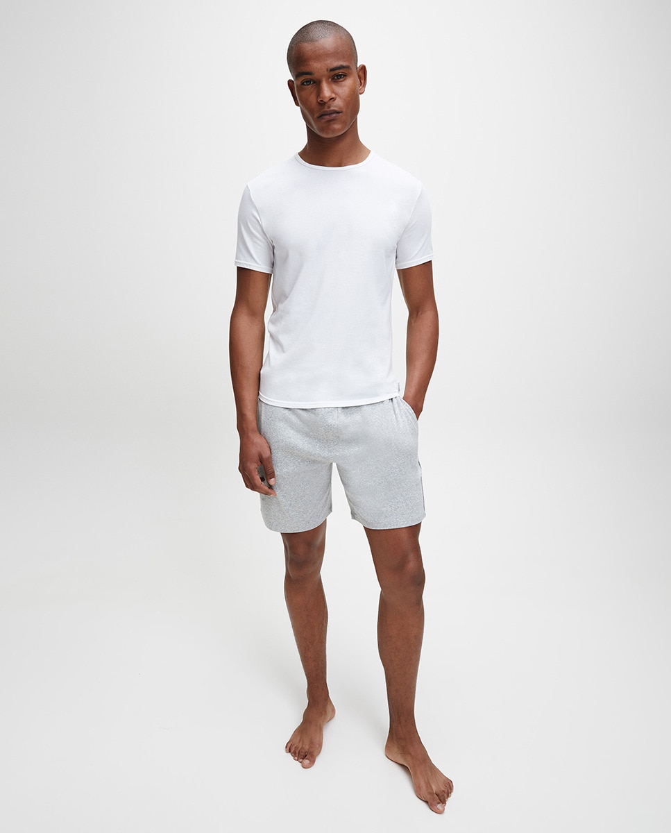 Комплект из двух мужских белых маек с короткими рукавами Calvin Klein Calvin Klein, белый цена и фото