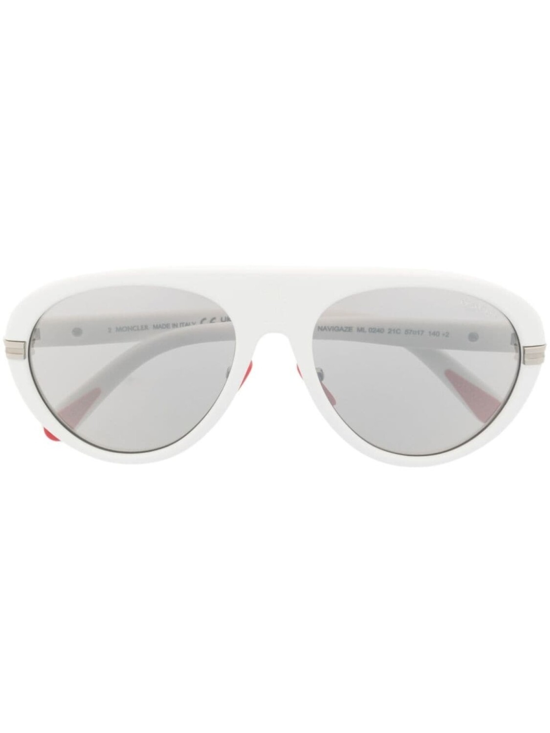 

Солнцезащитные очки в круглой оправе Moncler Eyewear, белый