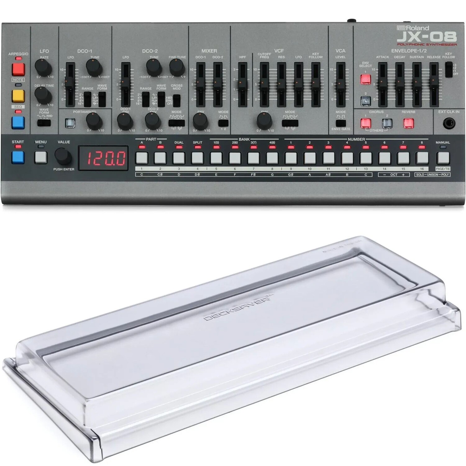 

Звуковой модуль Roland JX-08 Boutique Series JX-8P с крышкой Decksaver