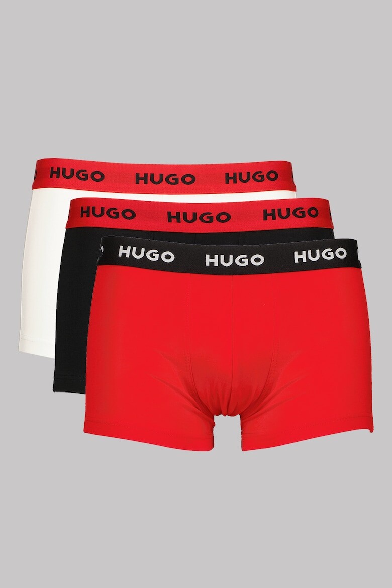 

Боксеры с логотипом - 3 пары Hugo, красный