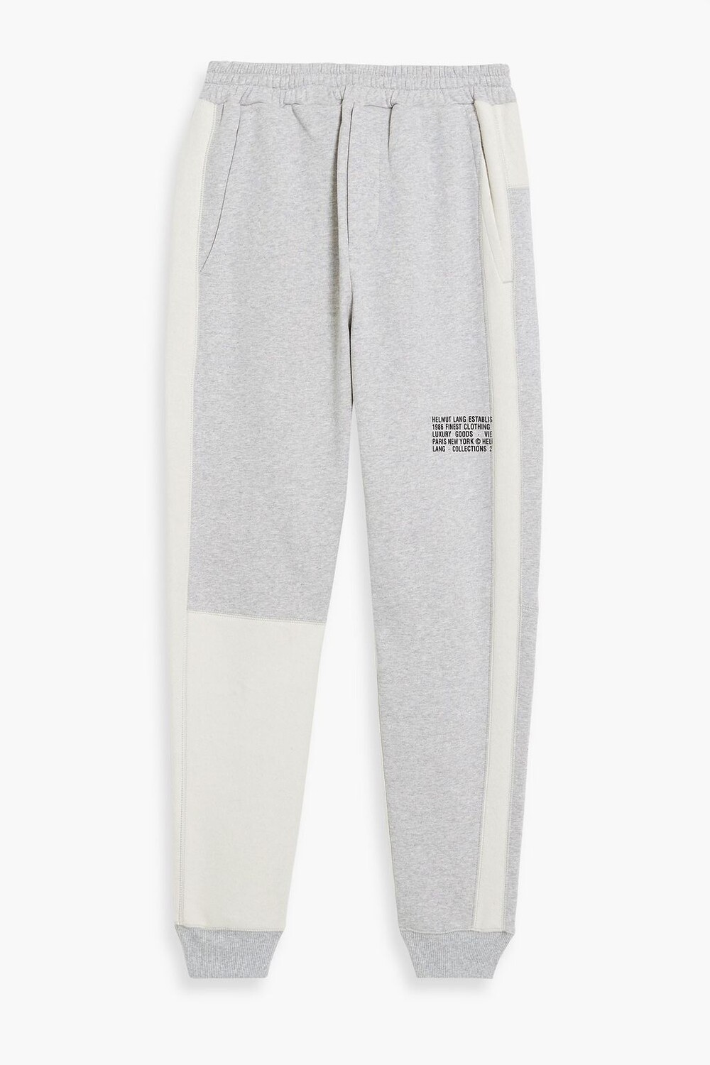 

Двухцветные спортивные брюки из хлопка и флиса HELMUT LANG, серый