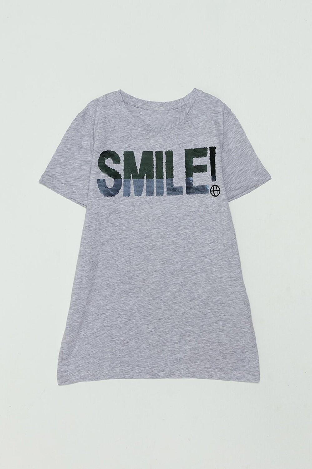 

Футболка унисекс с принтом Smile и пайетками JackandRoy