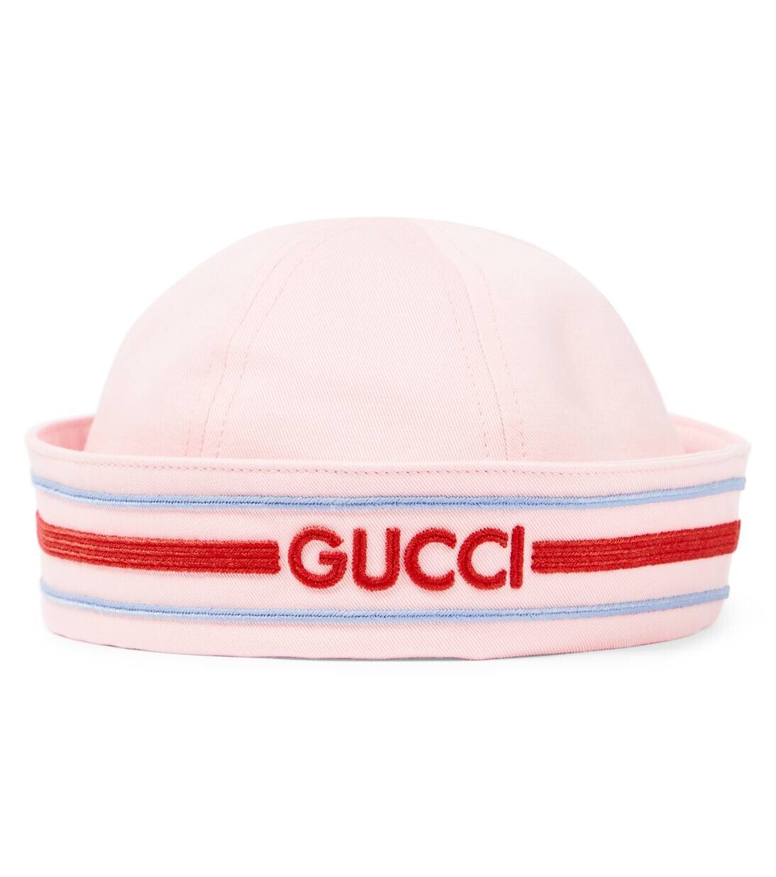 

Хлопковая шапка с вышитым логотипом Gucci Kids, цвет pale smooth pink c/a