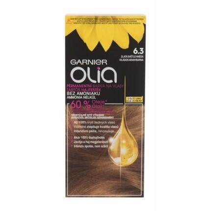 

Стойкая краска для волос Olia без аммиака 6.3 Золотой Светло-коричневый 60G, Garnier