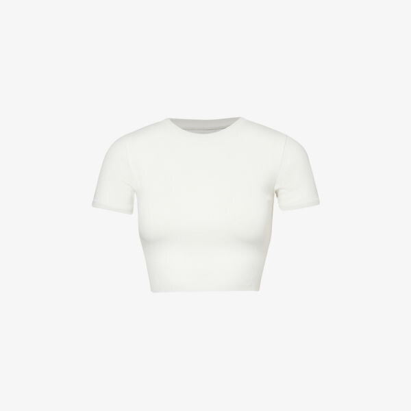 

Укороченный топ everywear из эластичного хлопка Gymshark, белый