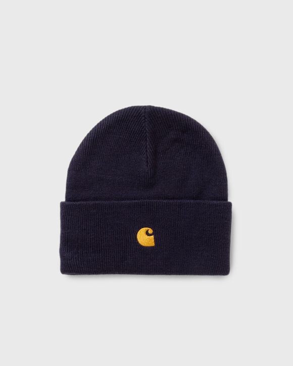 

Шапка Carhartt Wip Chase Beanie, цвет dark navy / gold