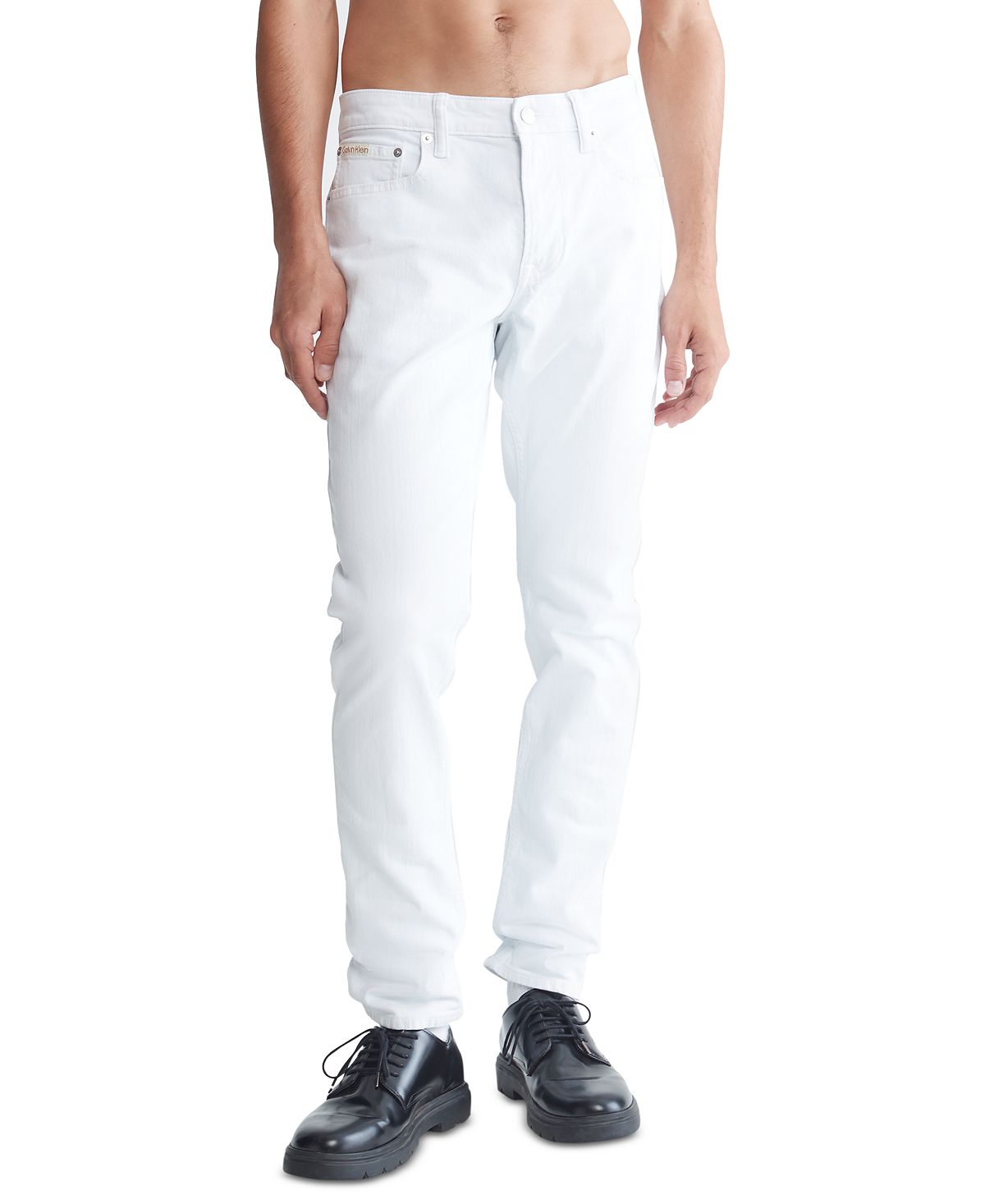 Мужские зауженные джинсы стрейч Calvin Klein цена и фото