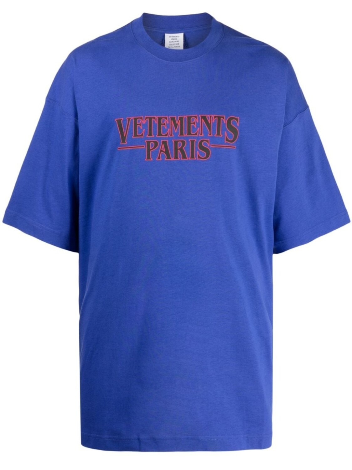 

Футболка с вышитым логотипом VETEMENTS, синий