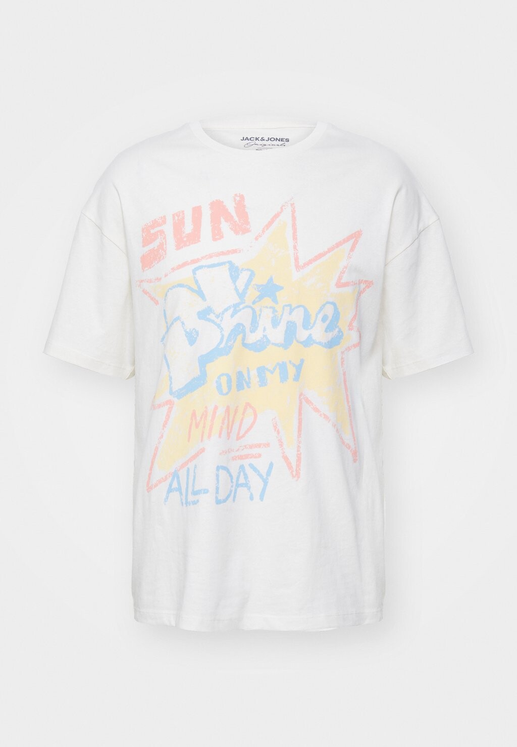 

Футболка с принтом Jorshine Tee Crew Neck Jack & Jones, слоновая кость