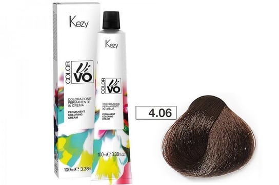 цена Краска для волос Kezy Color Vivo 100 мл 4.06 какао-коричневый