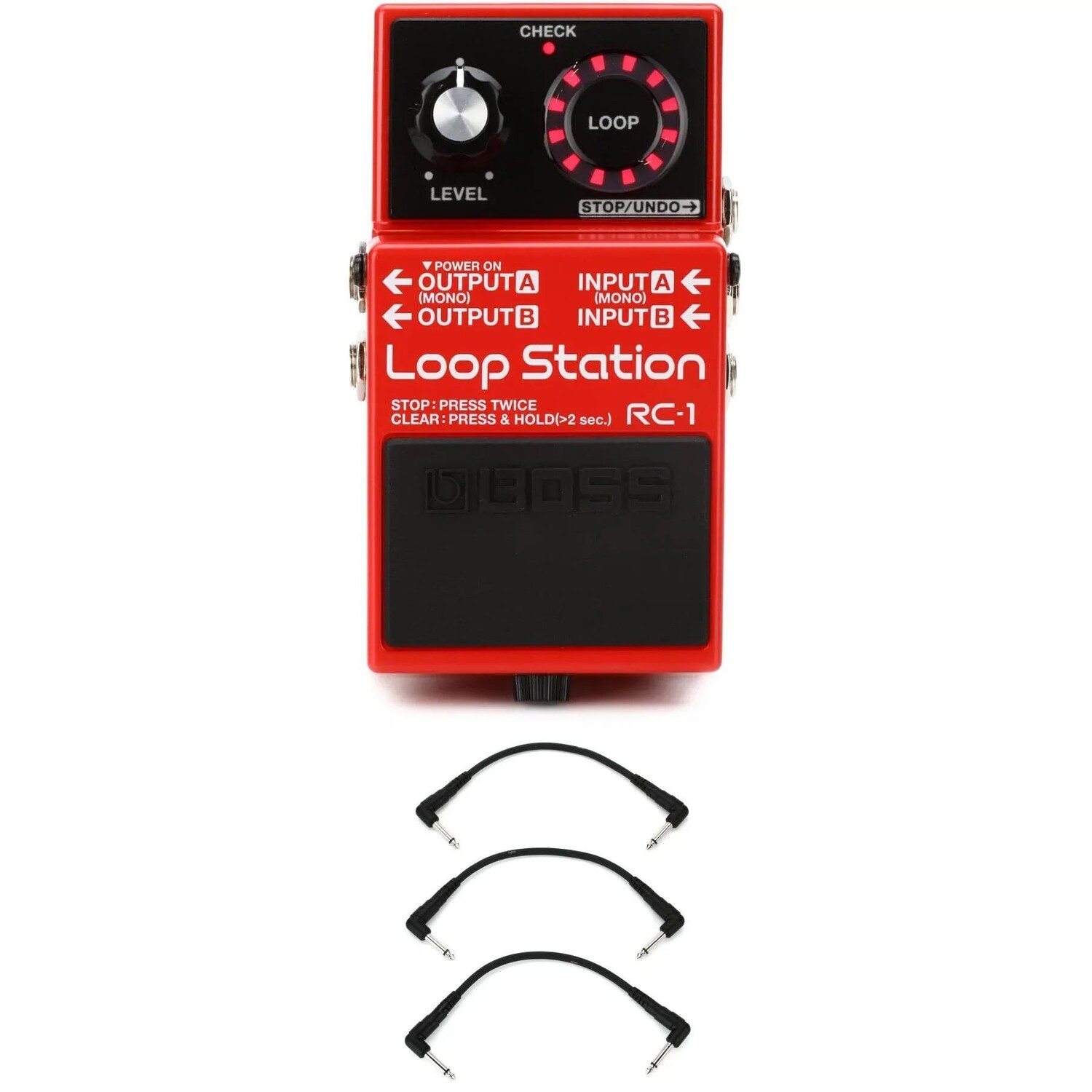 

Педаль лупера Boss RC-1 Loop Station с 3 патч-кабелями