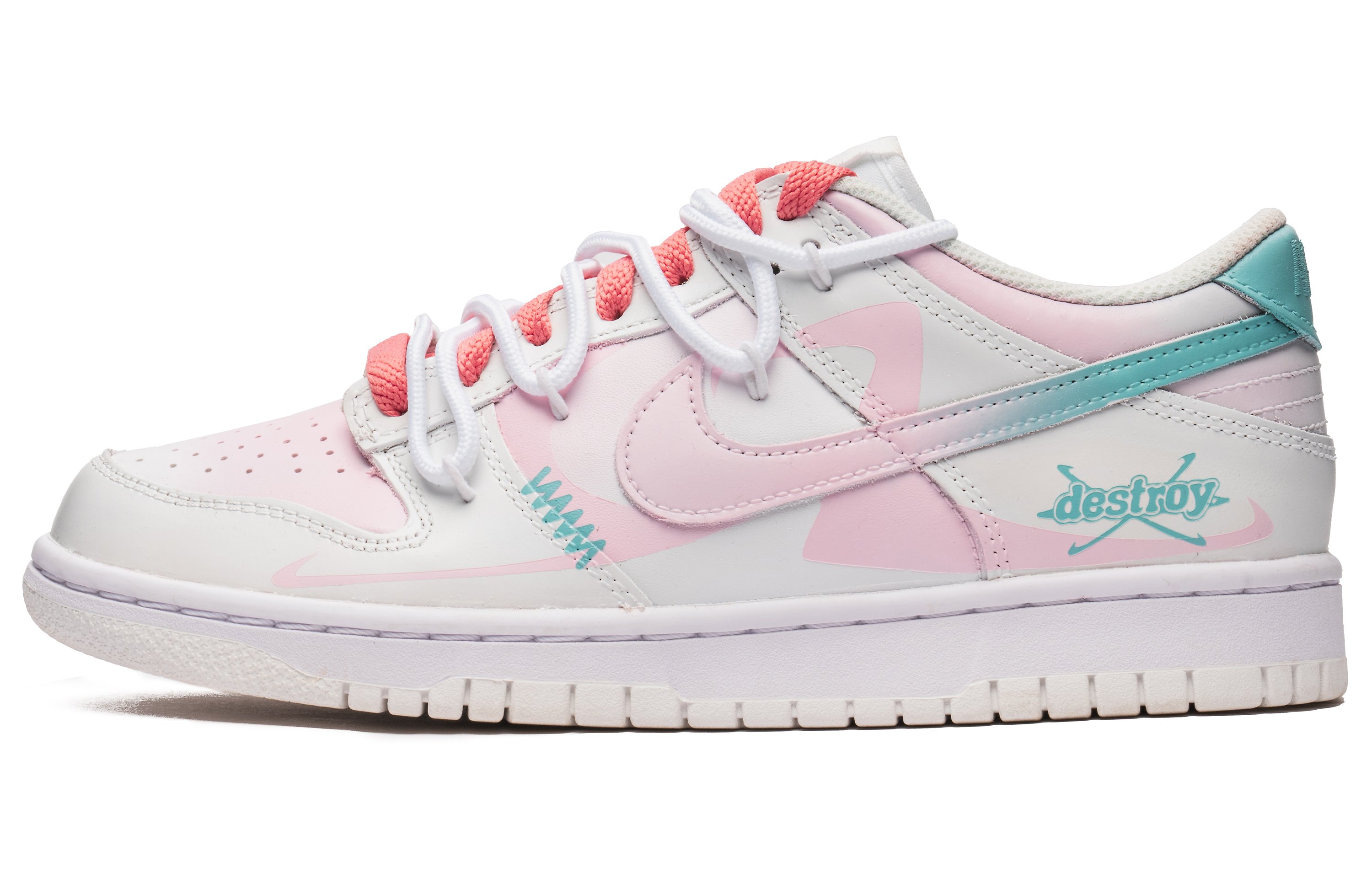 

Кроссовки Nike Dunk Skateboarding Shoes Women's Low-top White, белый