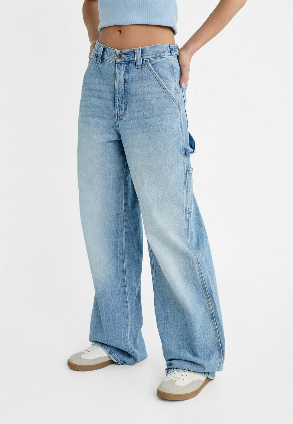 

Джинсы свободного кроя CARPENTER Stradivarius, цвет blue denim