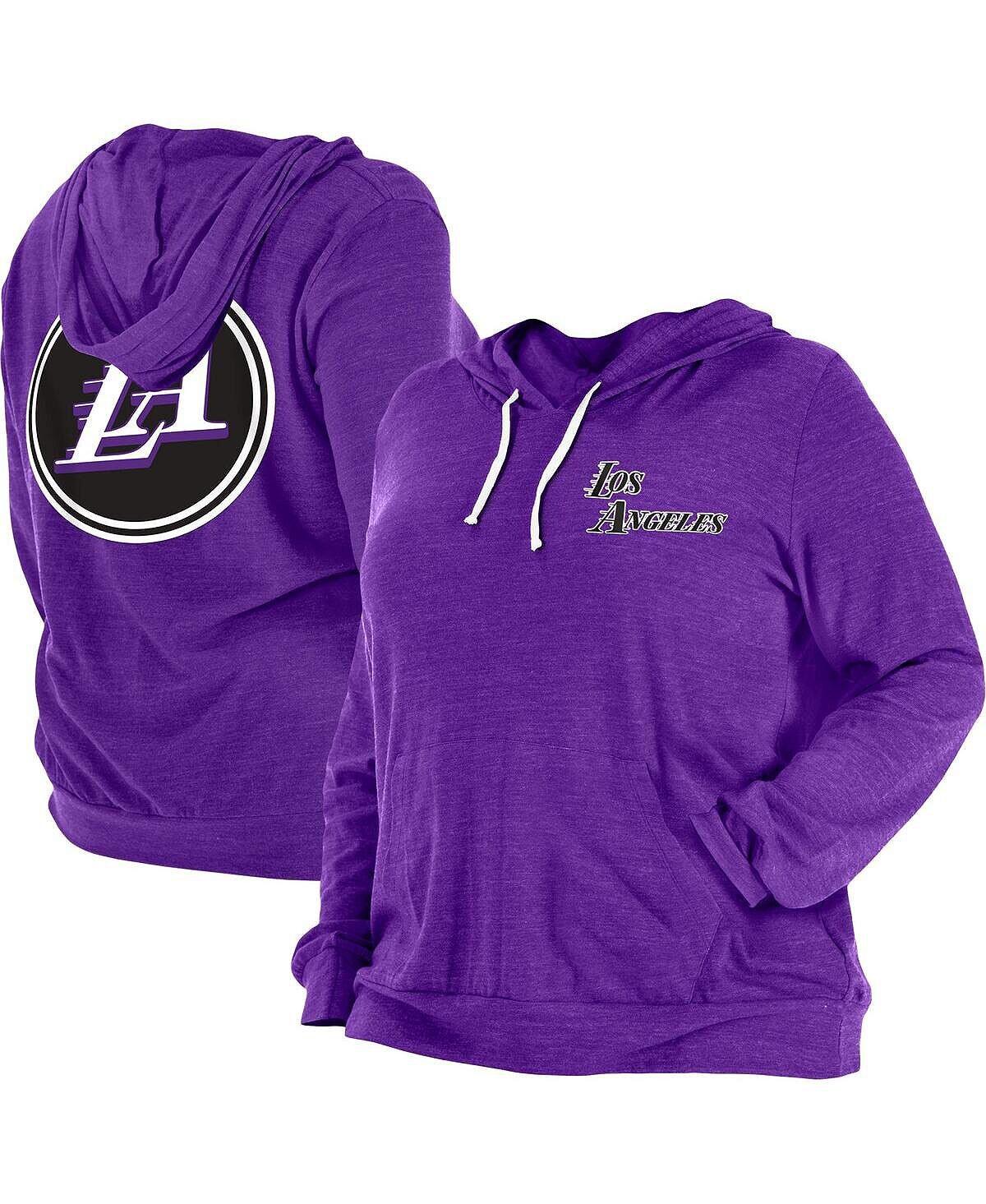 

Женская фиолетовая футболка с капюшоном Los Angeles Lakers больших размеров 2022/23 City Edition Bi-Blend с длинным рукавом New Era, Фиолетовый