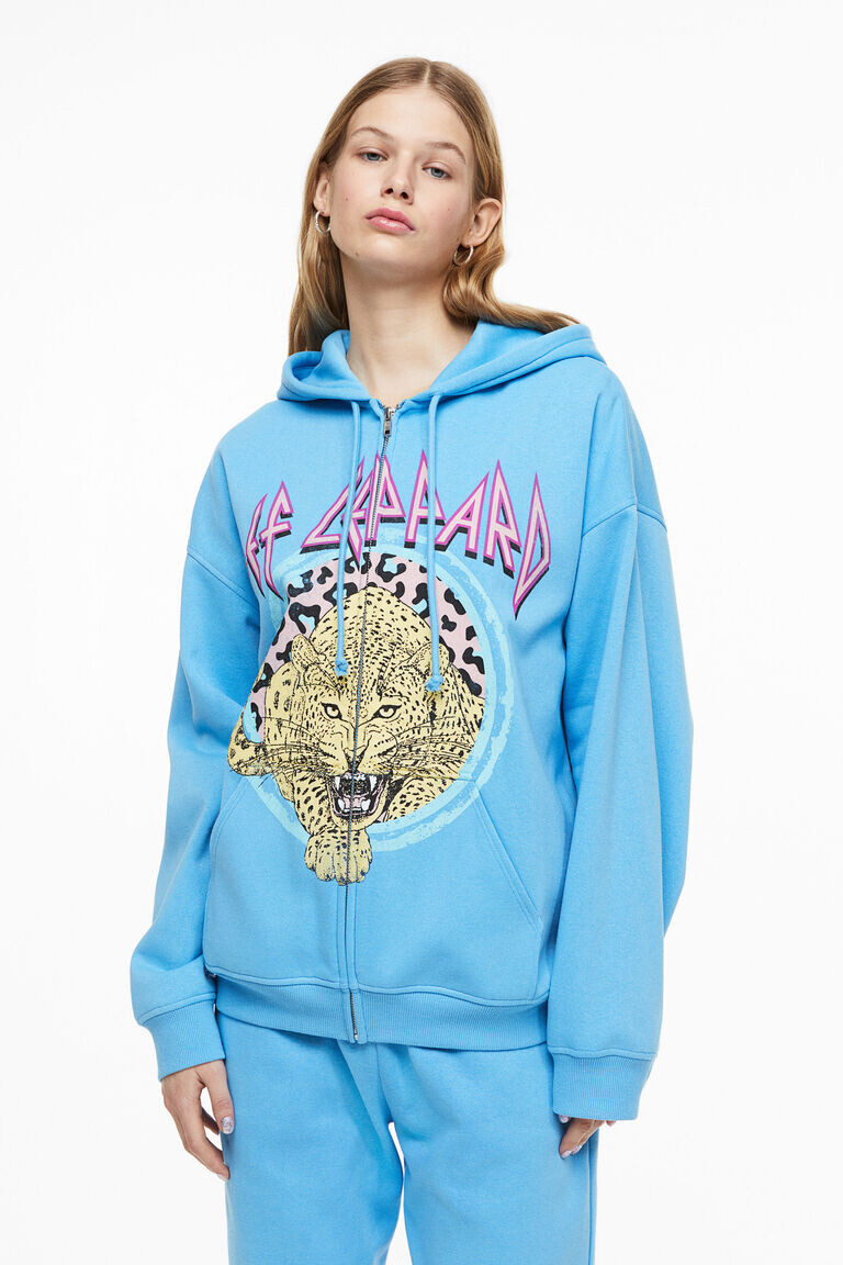 

Толстовка на молнии с принтом H&M, синий