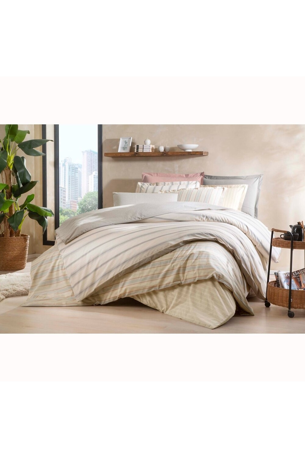 

Пододеяльник повседневный Linens Uno King, бежевый