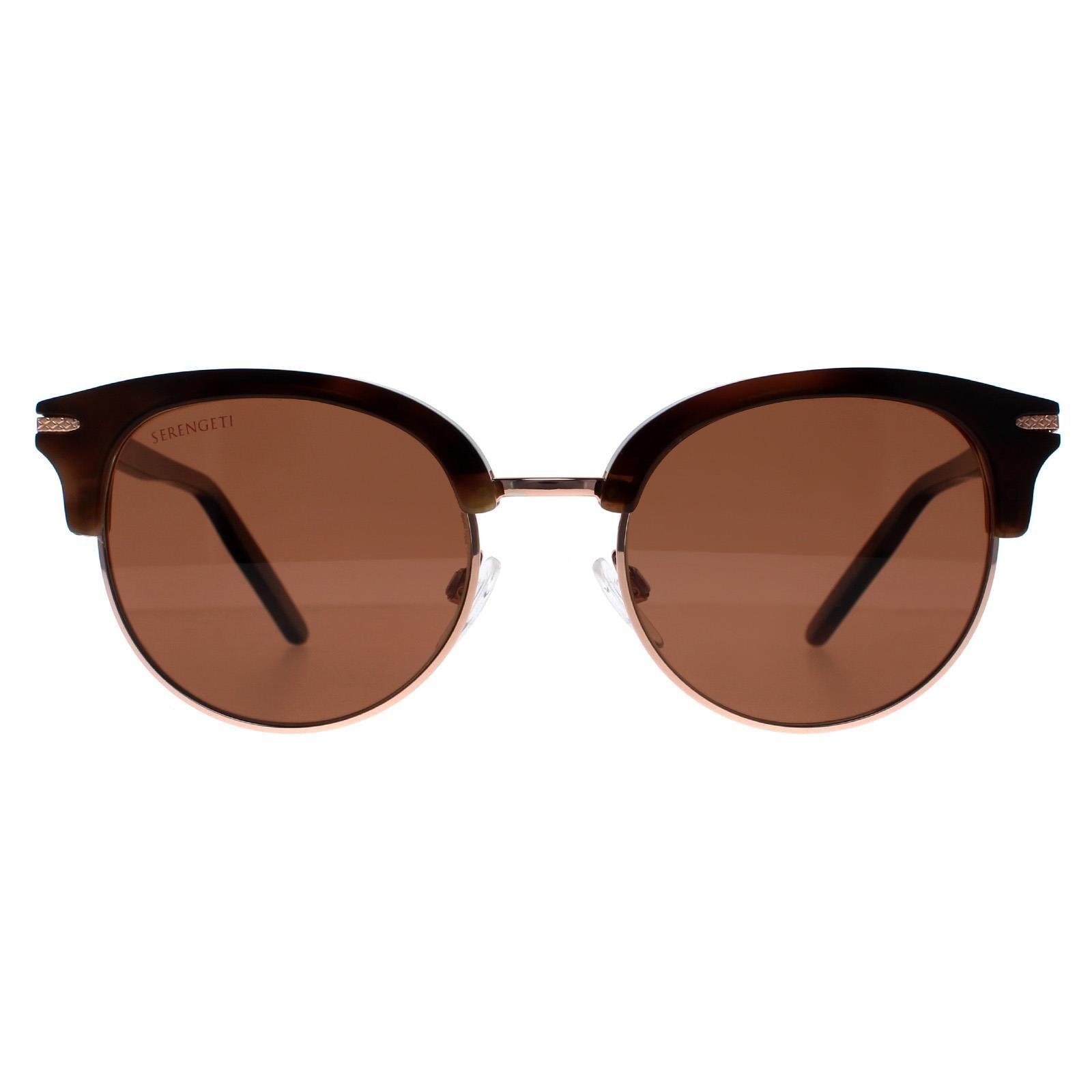 Круглые блестящие коричневые минеральные поляризованные драйверы Brown Lela Serengeti, коричневый очки мужские и женские винтажные с квадратными и круглыми линзами оправа из ацетата оптические очки по рецепту для близорукости 2021