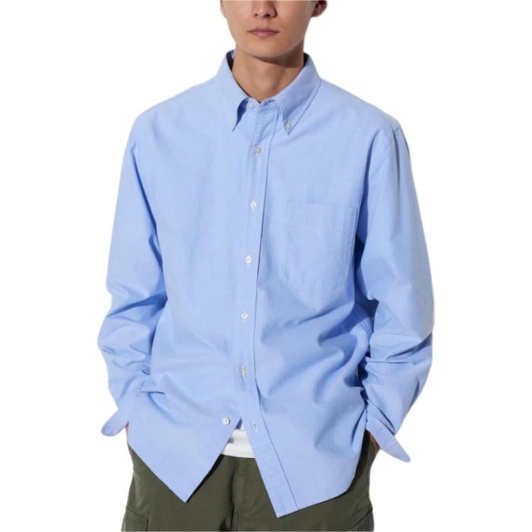 

Рубашка унисекс Lake Blue Uniqlo, цвет Lake Blue