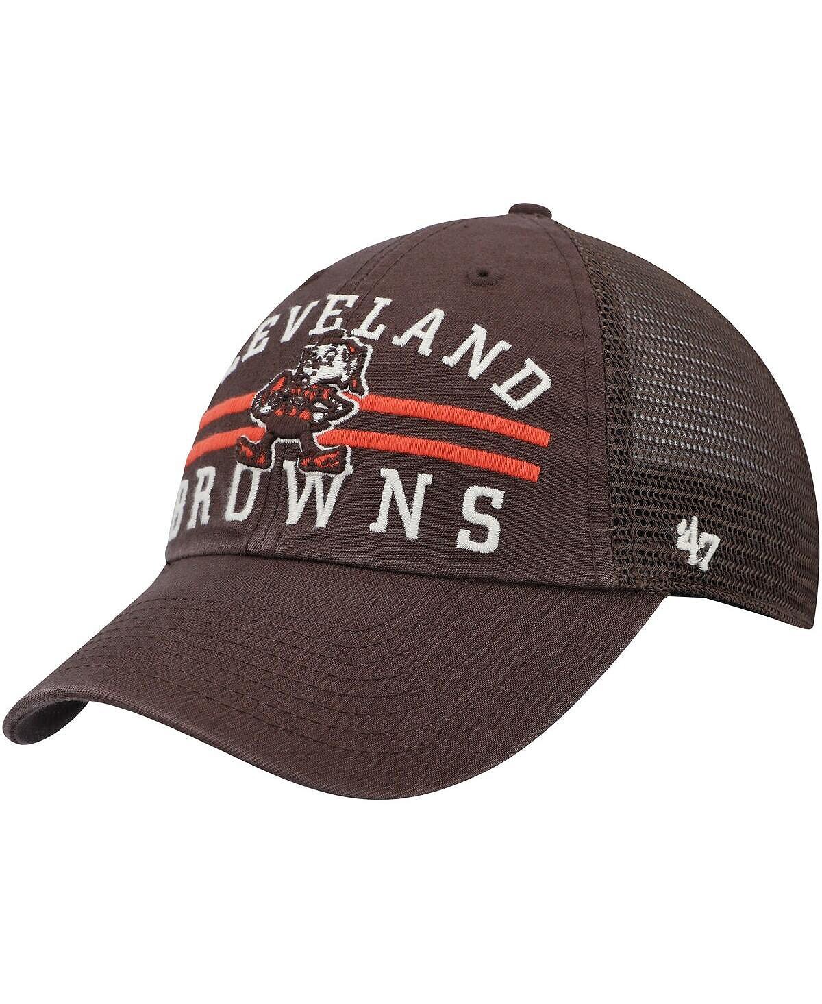 

Мужская коричневая кепка Snapback Cleveland Browns Legacy Highpoint Trucker Clean Up '47 Brand