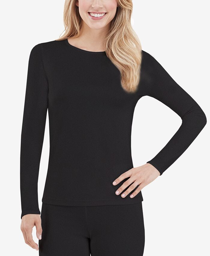 

Женский топ Climatesmart с длинными рукавами Cuddl Duds, черный