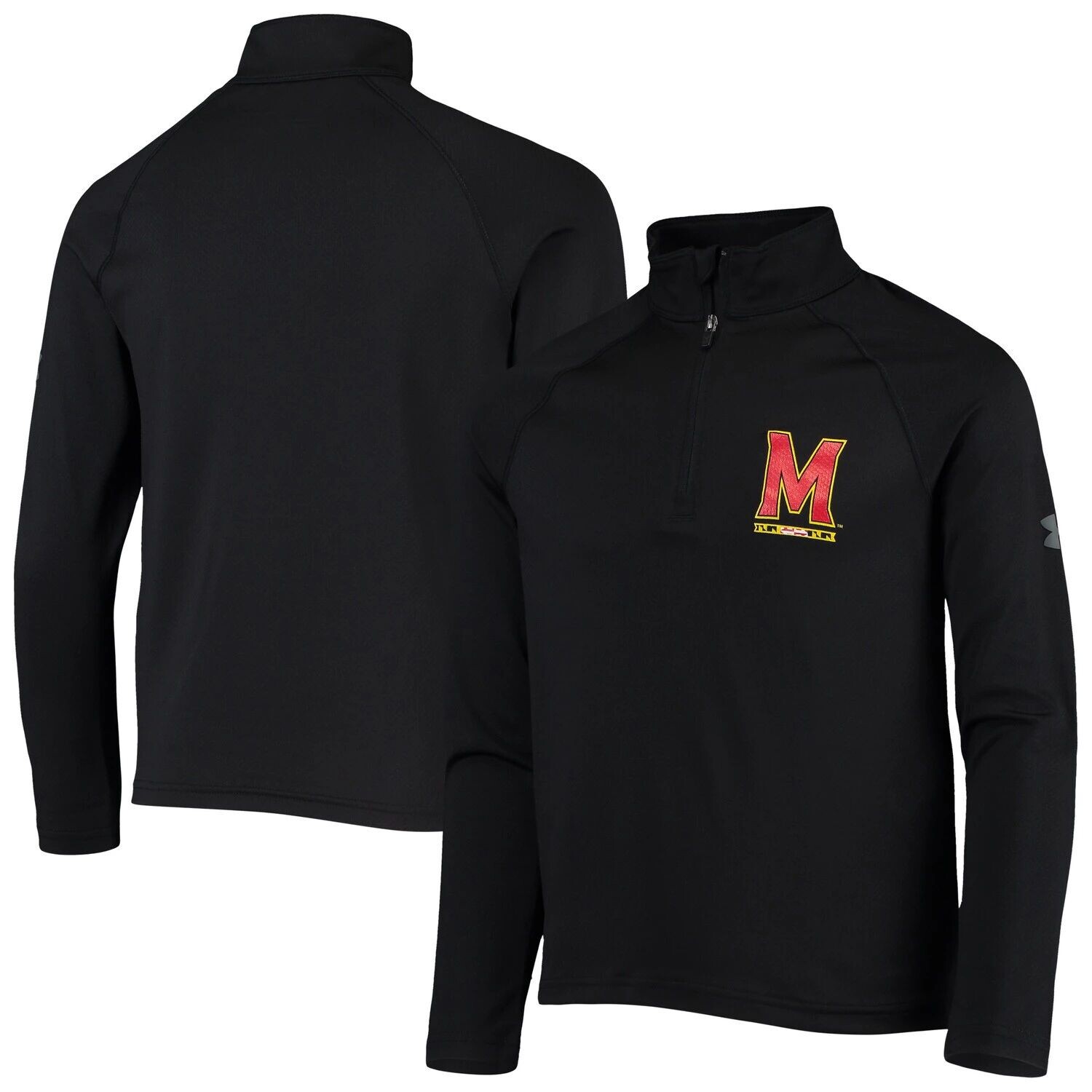 

Черная куртка с молнией на четверть реглан Youth Under Armour Maryland Terrapins Performance 2.0 Under Armour