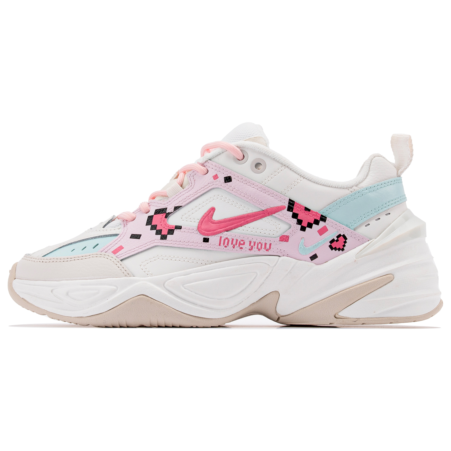 

Кроссовки Nike Air Monarch 4 Chunky Sneakers Women's Low-top Pink/white, белый