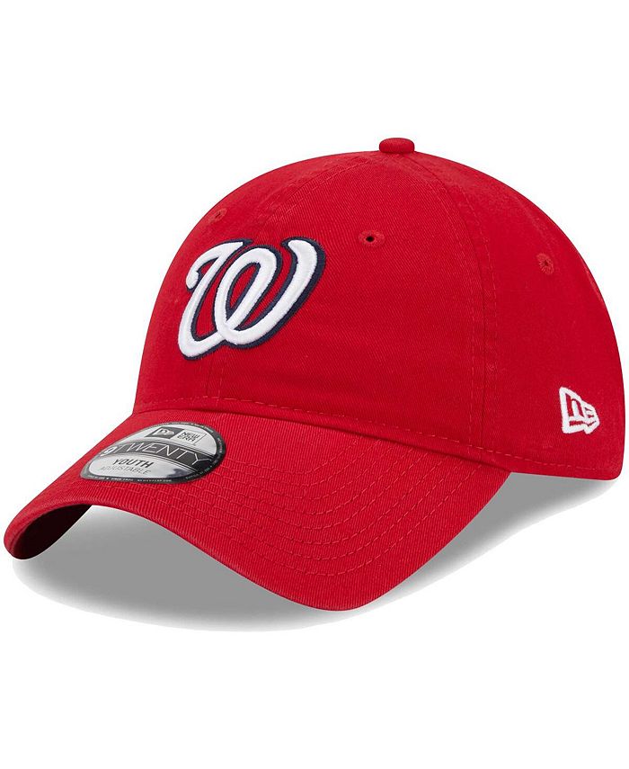 цена Гибкая кепка Red Washington Nationals Team 9Twenty для маленьких мальчиков и девочек New Era, красный