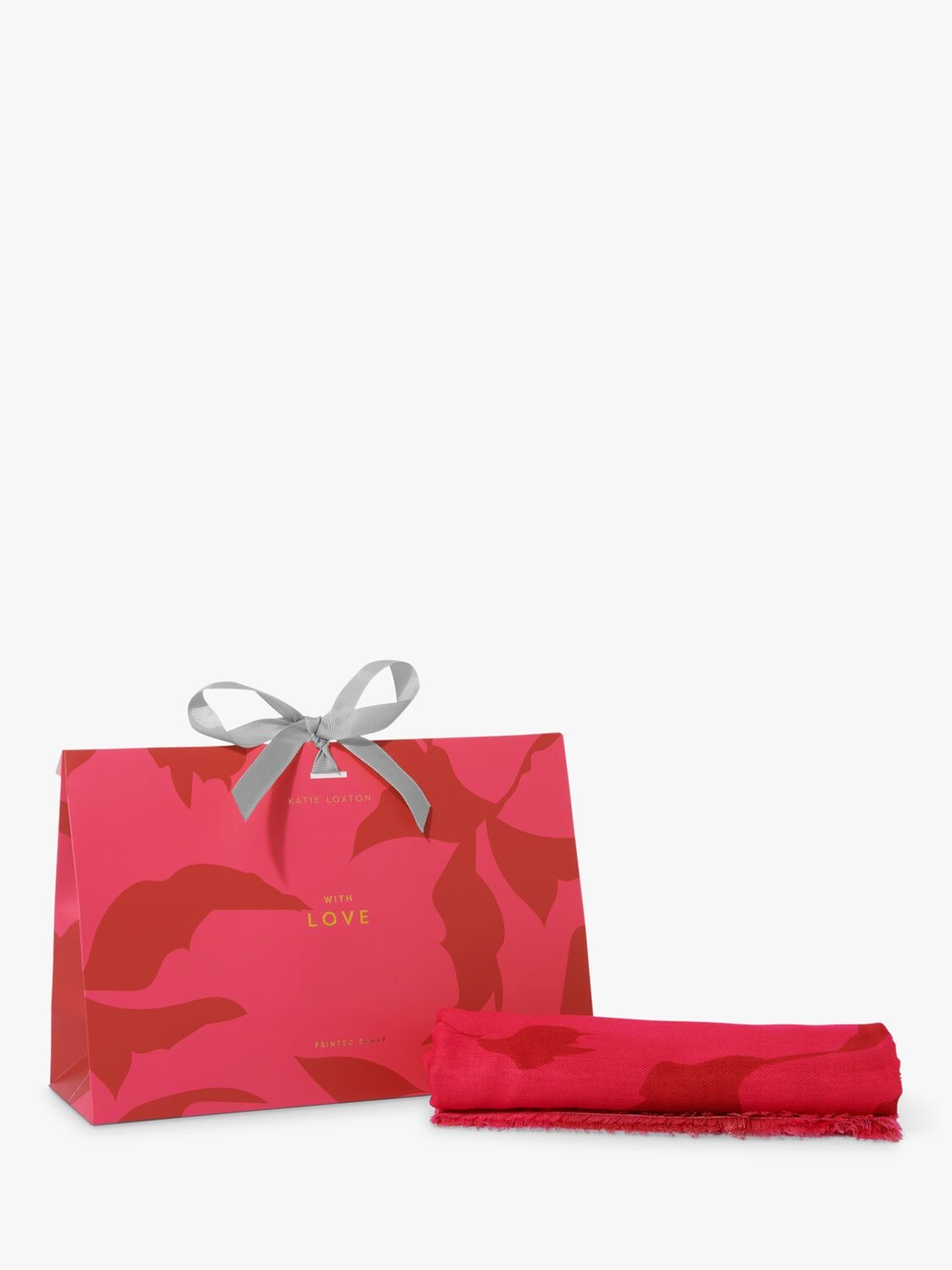 

Шарф Katie Loxton с абстрактными цветами, фуксия/красный