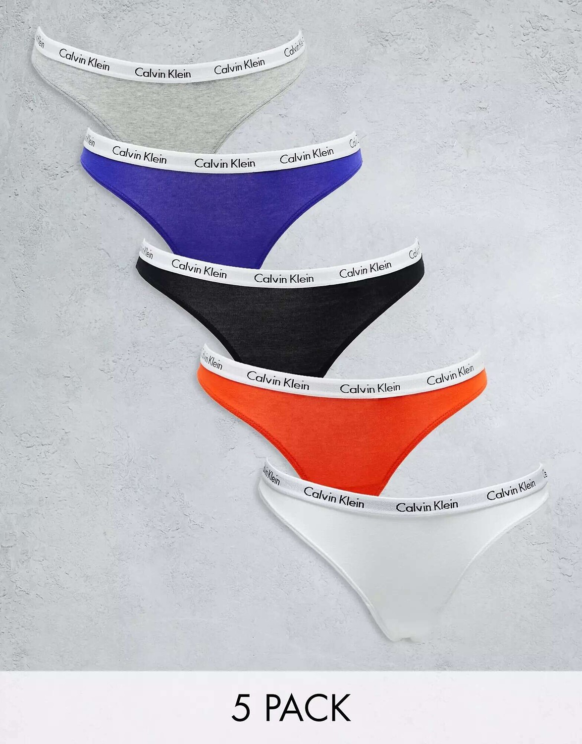 

Комплект разноцветных стрингов с высокой талией Calvin Klein (5 шт.)