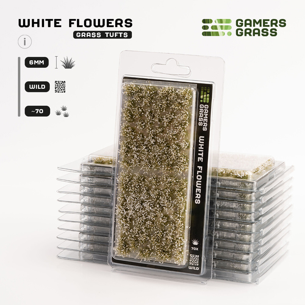 

Аксессуары Gamers Grass Gamers Grass Tufts: White Flowers - Wild 6mm