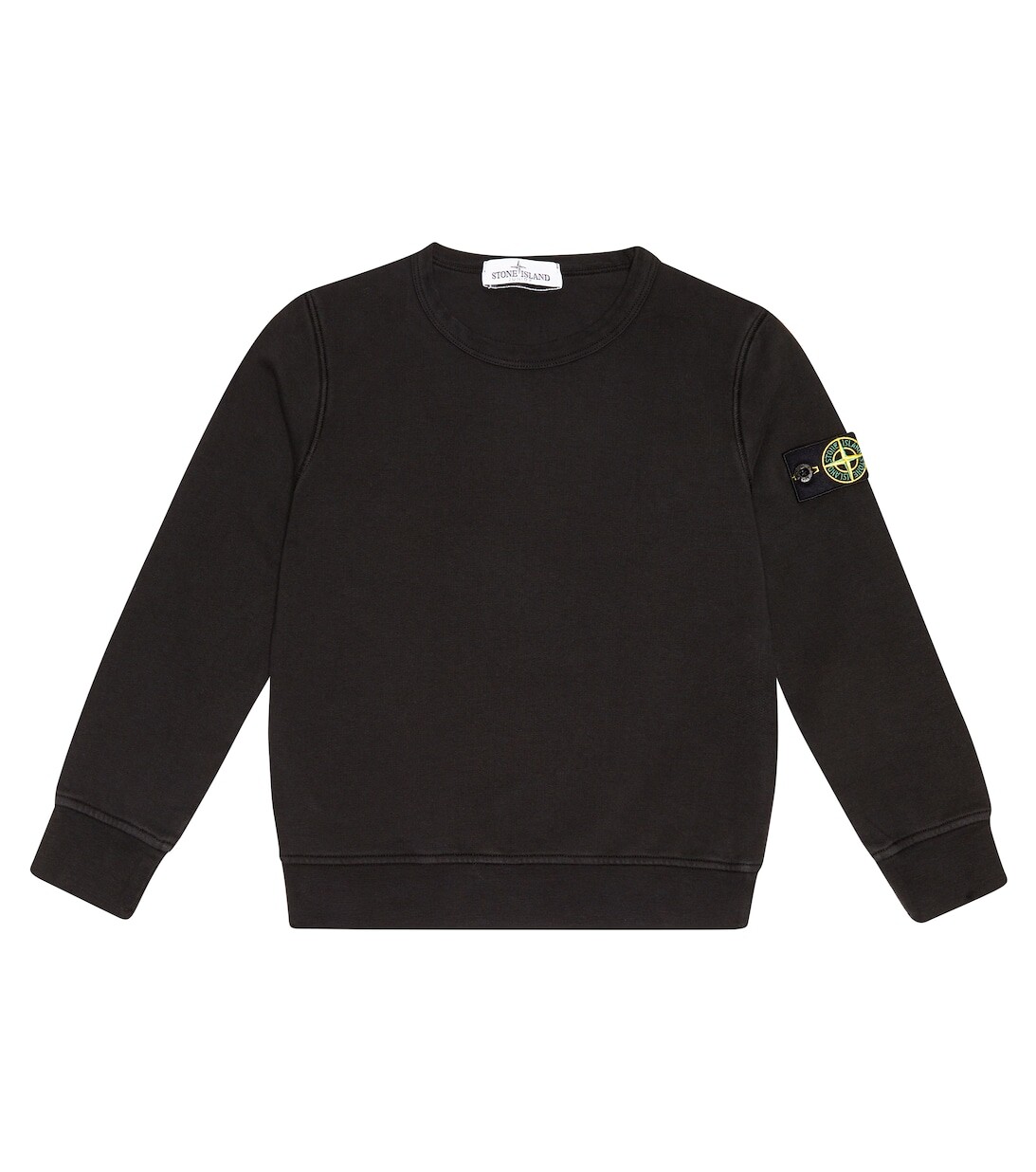 

Хлопковая толстовка Stone Island Junior, черный