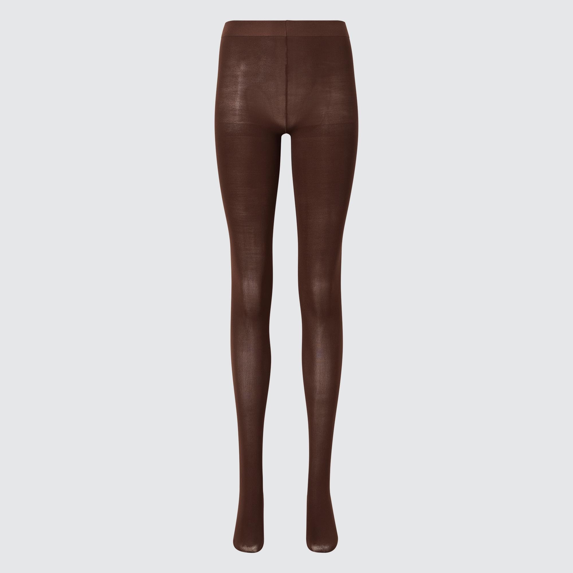 HEATTECH Термоколготки Uniqlo, коричневый брюки uniqlo heattech pile lined joggers коричневый