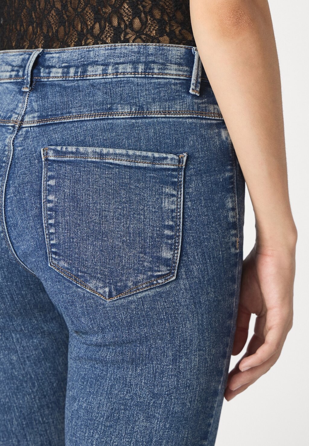 

Джинсы облегающие ONLRAIN REGULAR WAIST ONLY, темно-синий деним