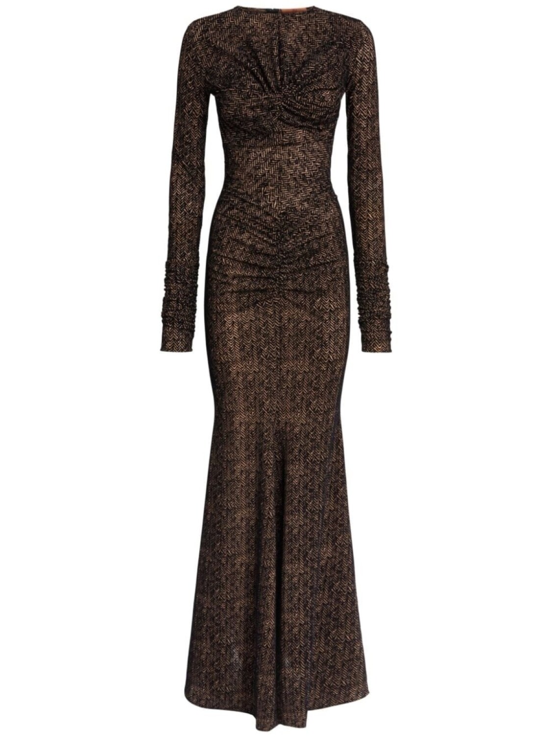 

Missoni платье с зигзагообразными сборками, коричневый