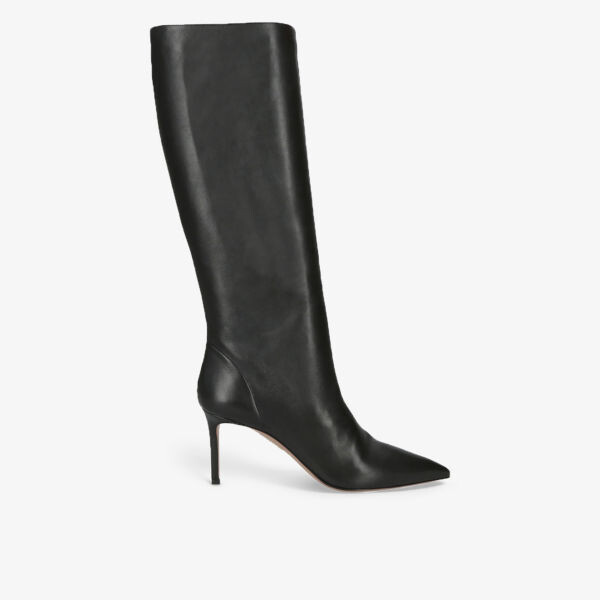 

Сапоги Matignon 75 из кожи на каблуке до колена Aquazzura, черный