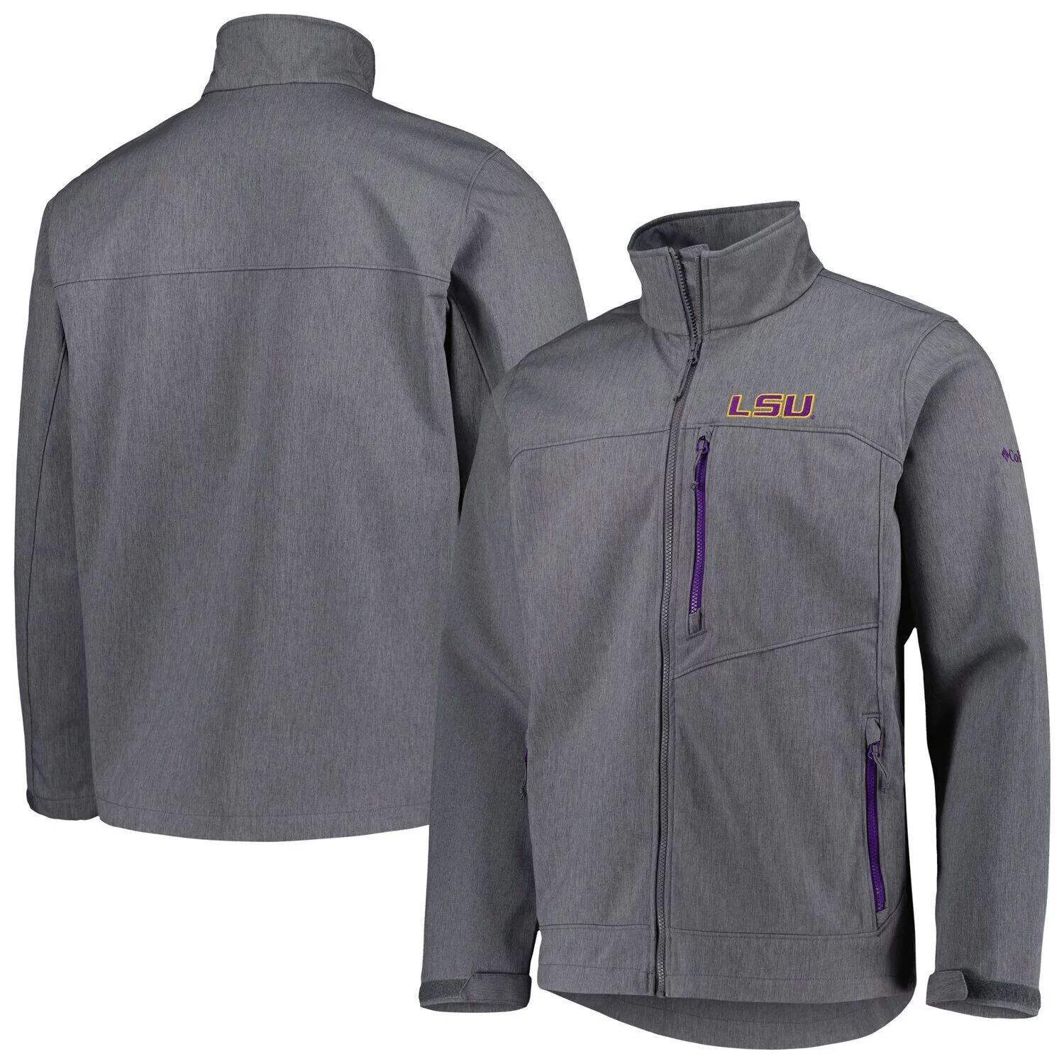 

Мужская куртка Columbia Grey LSU Tigers Ascender II с молнией во всю длину