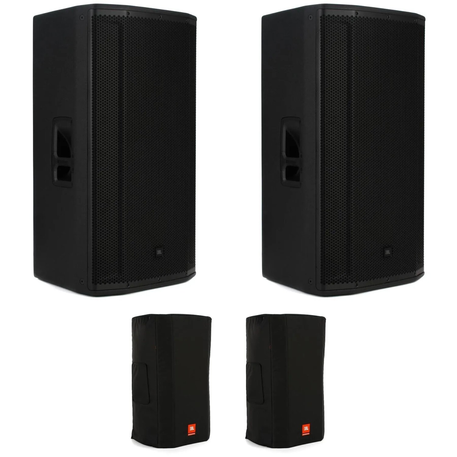 

JBL SRX 835P Пара 15-дюймовых 3-полосных активных динамиков мощностью 2000 Вт с крышками