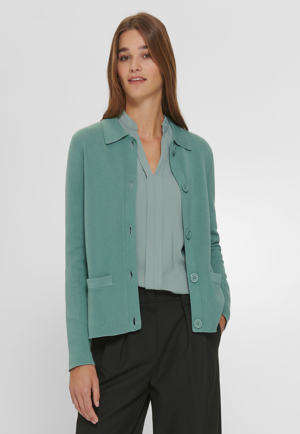 

Толстовка PETER HAHN Strickjacke Cotton, зеленый