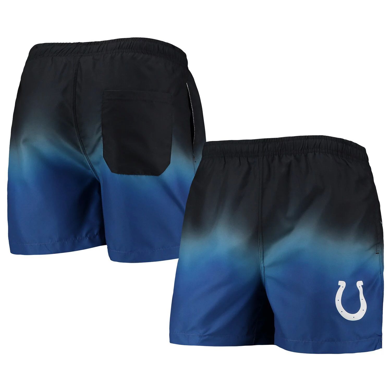 Мужские шорты для плавания FOCO Black/Royal Indianapolis Colts Dip-Dye