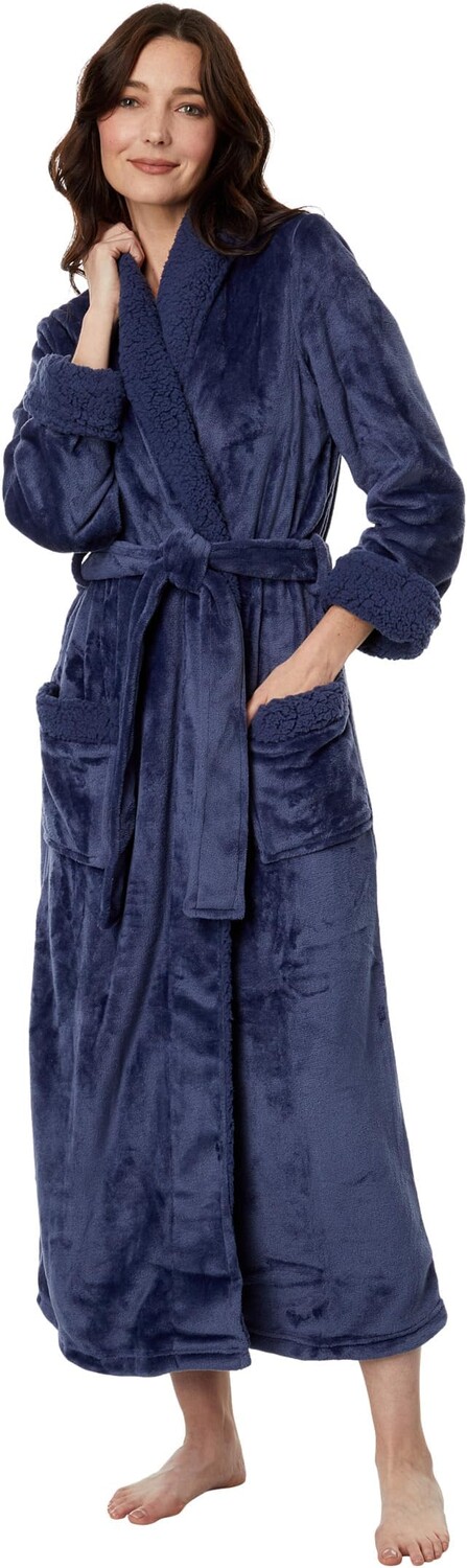 

Халат Plush Sherpa Robe 52" Natori, цвет French Navy