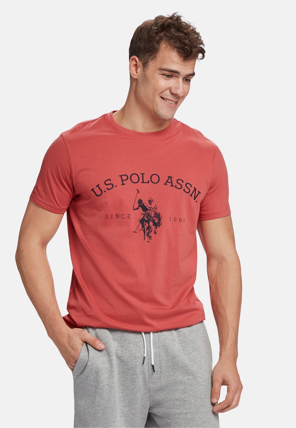 

Футболка с принтом ARCHIBALD U.S. Polo Assn., цвет mineral red