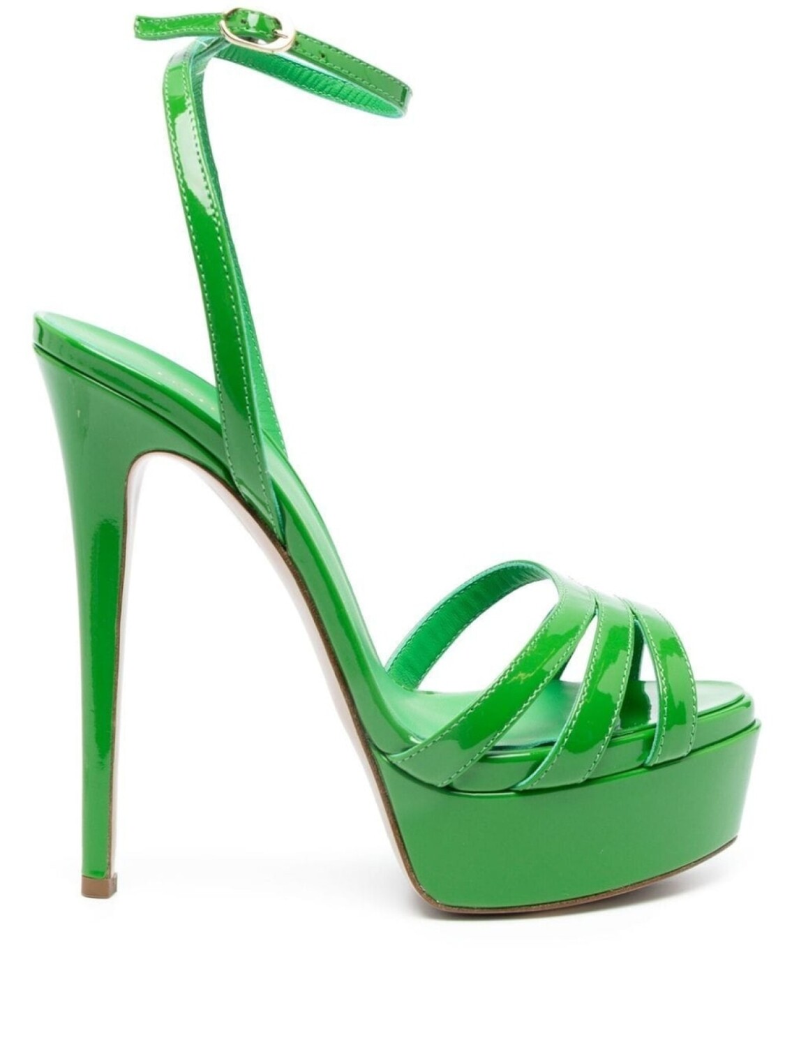 

Le Silla Lola 140mm patent leather sandals, зеленый