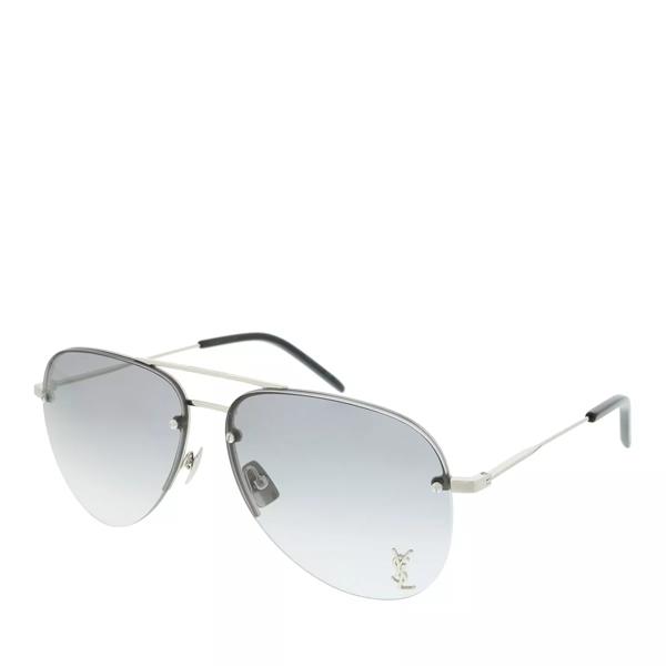 

Солнцезащитные очки classic 11 m-005 59 sunglass unisex meta silver Saint Laurent, серебряный